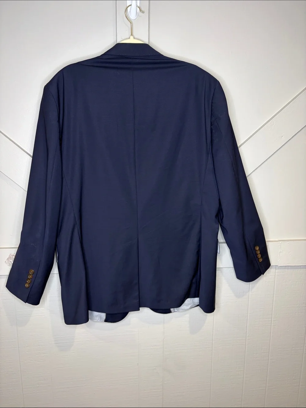Brooks Brothers Explorer Madison Fit Navy Wool Blazer 46R Two Button Sports Coat
